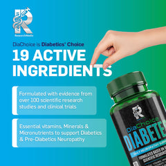 Graphic highlighting DiaChoice's premium ingredients for nerve health