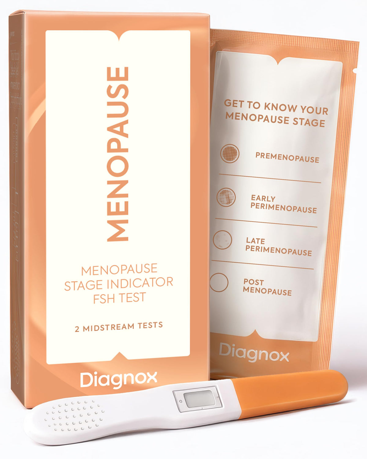 Diagnox Health menopause test midstream kit for convenient at-home screening.