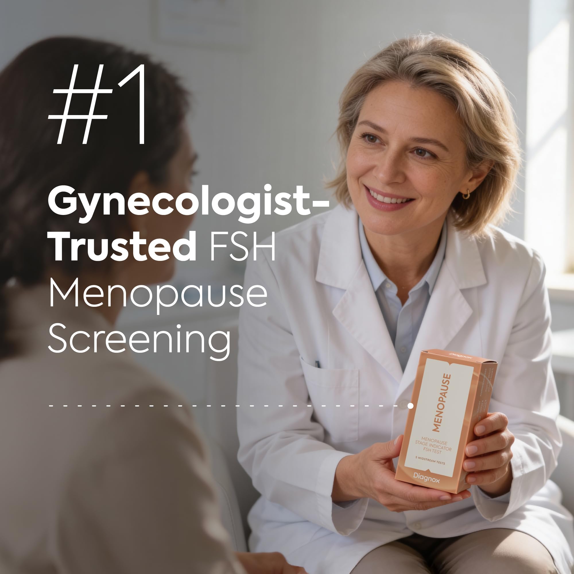Diagnox Health two-line result indicating menopause stage possibilities.