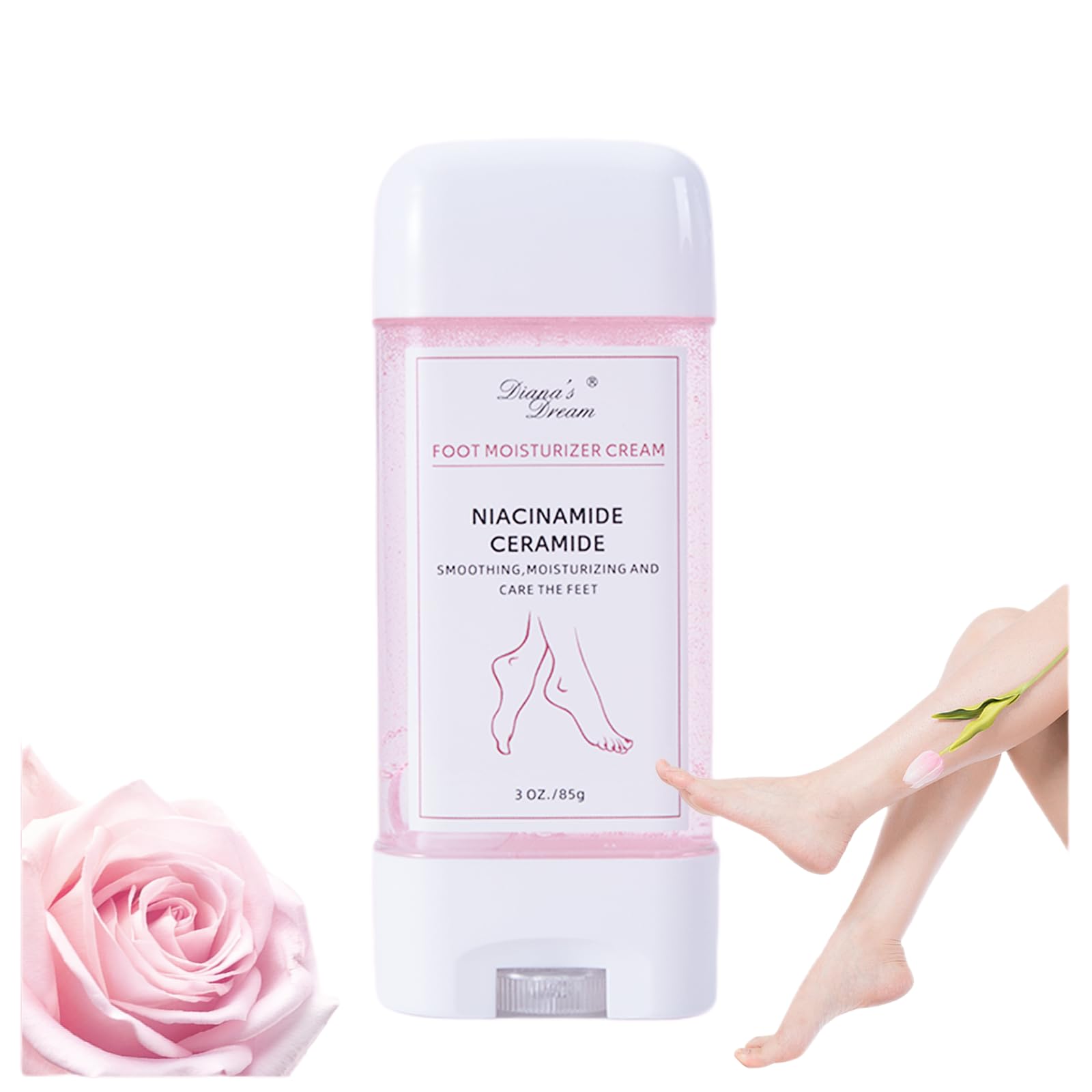 DIANA'S DREAM cracked foot repair cream jar showing deep moisturizing for dry, rough feet.