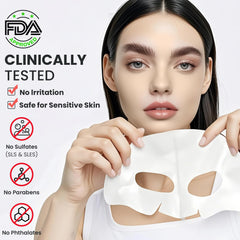 Dianzan mask texture detail demonstrates gentle application and even coverage.