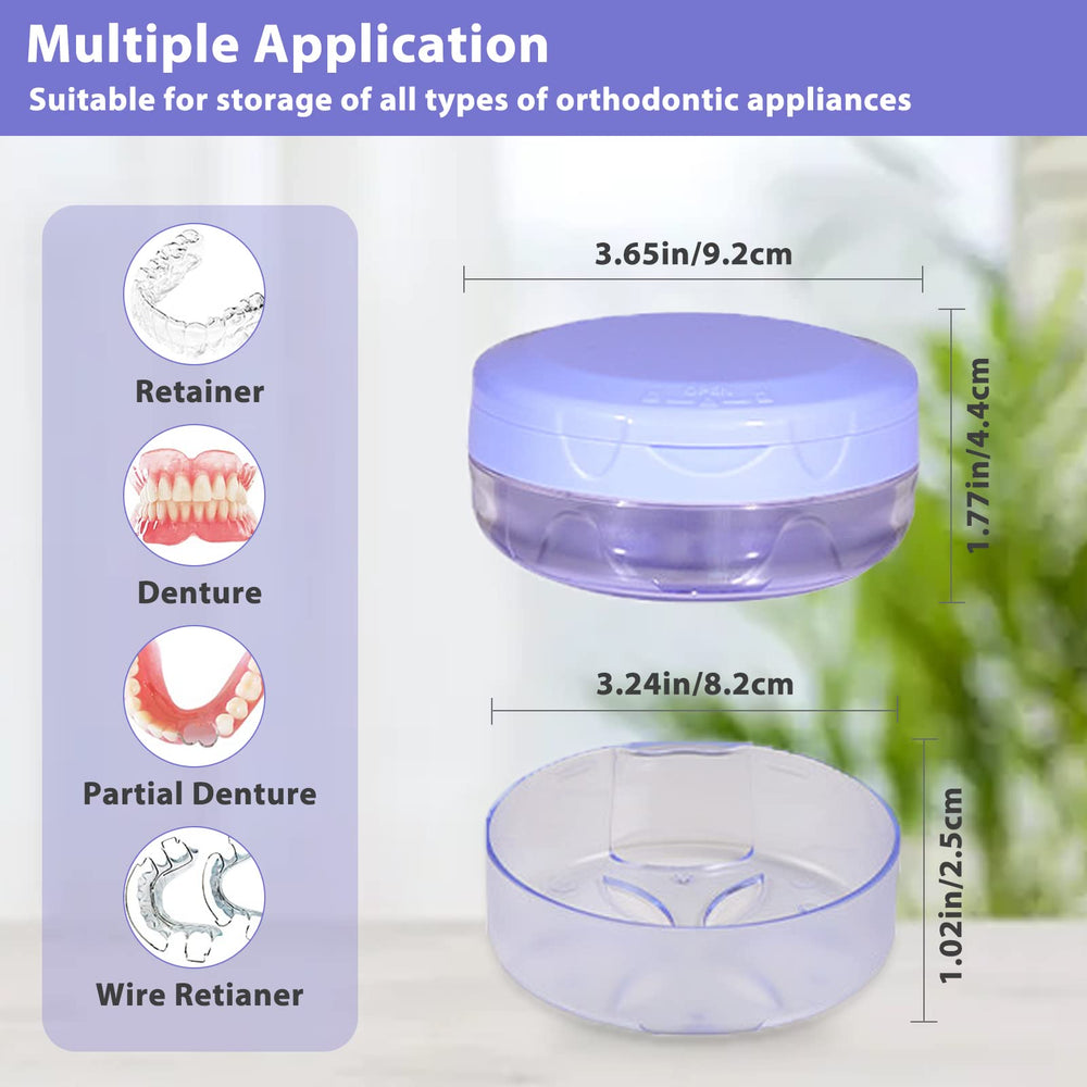 Thickened, durable purple denture box exterior