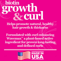 Difeel Biotin Growth & Curl Oil close-up emphasizing curl health.