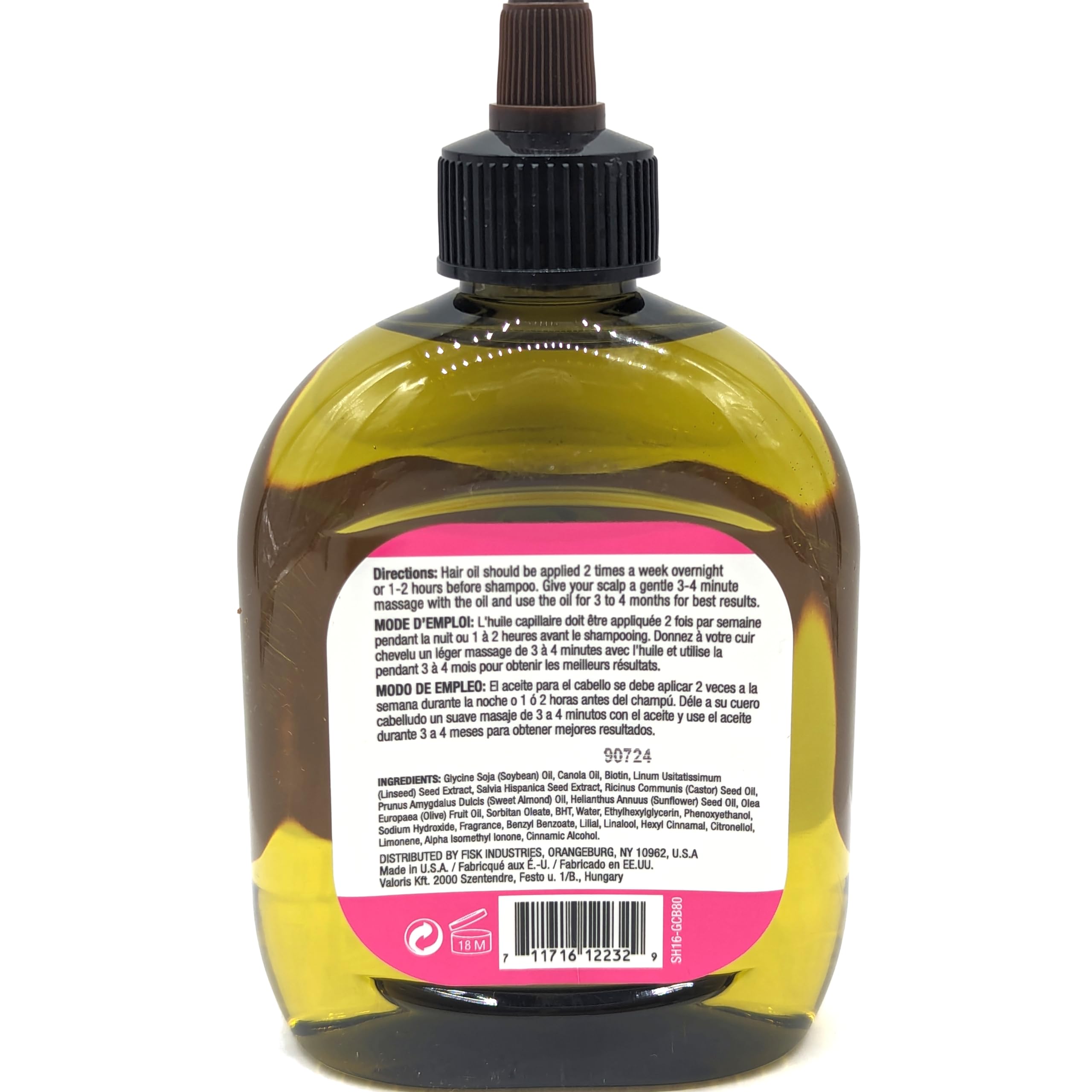 Precise application with the Difeel Biotin Growth & Curl Oil dropper.