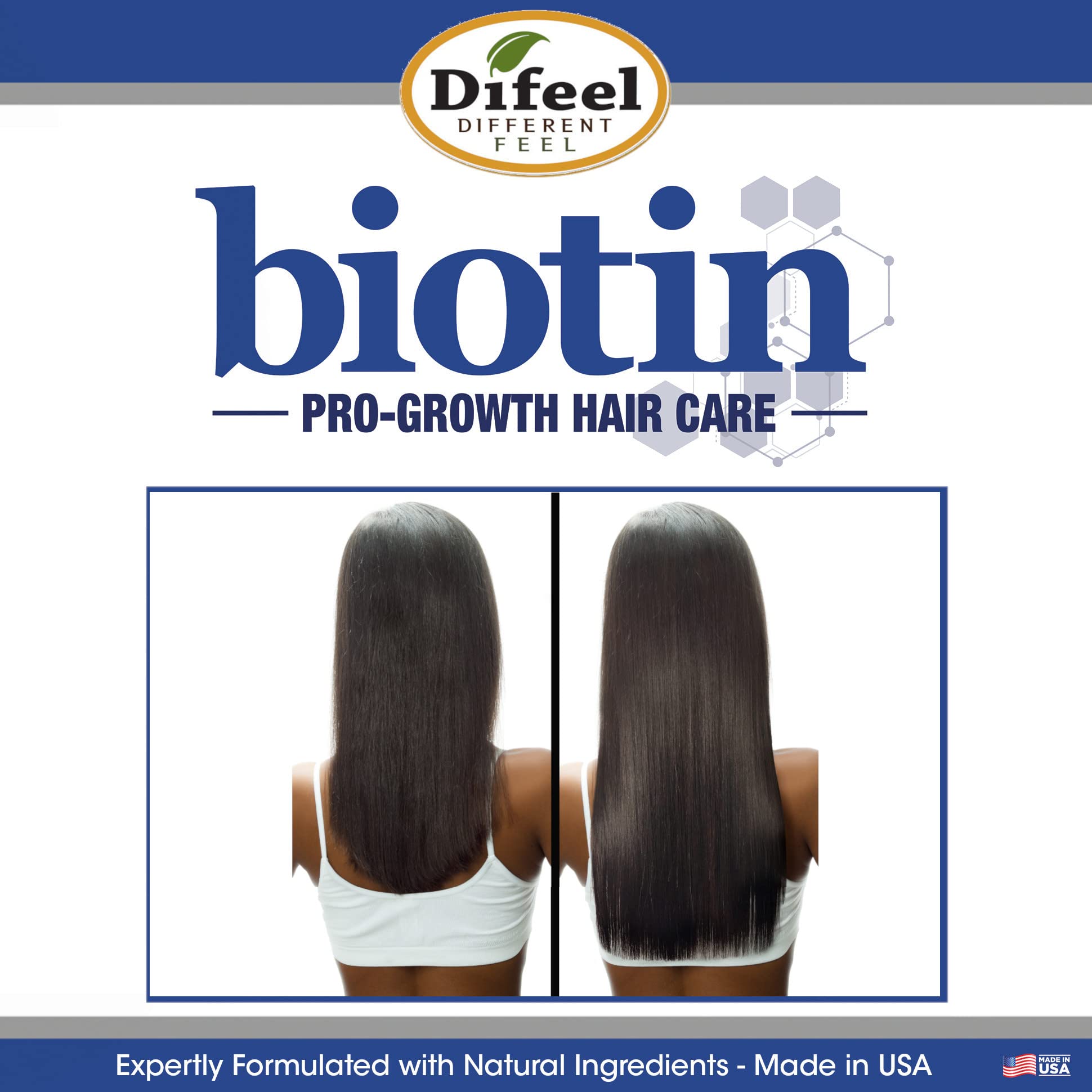 USA-made packaging of Difeel Biotin Styling Cream.