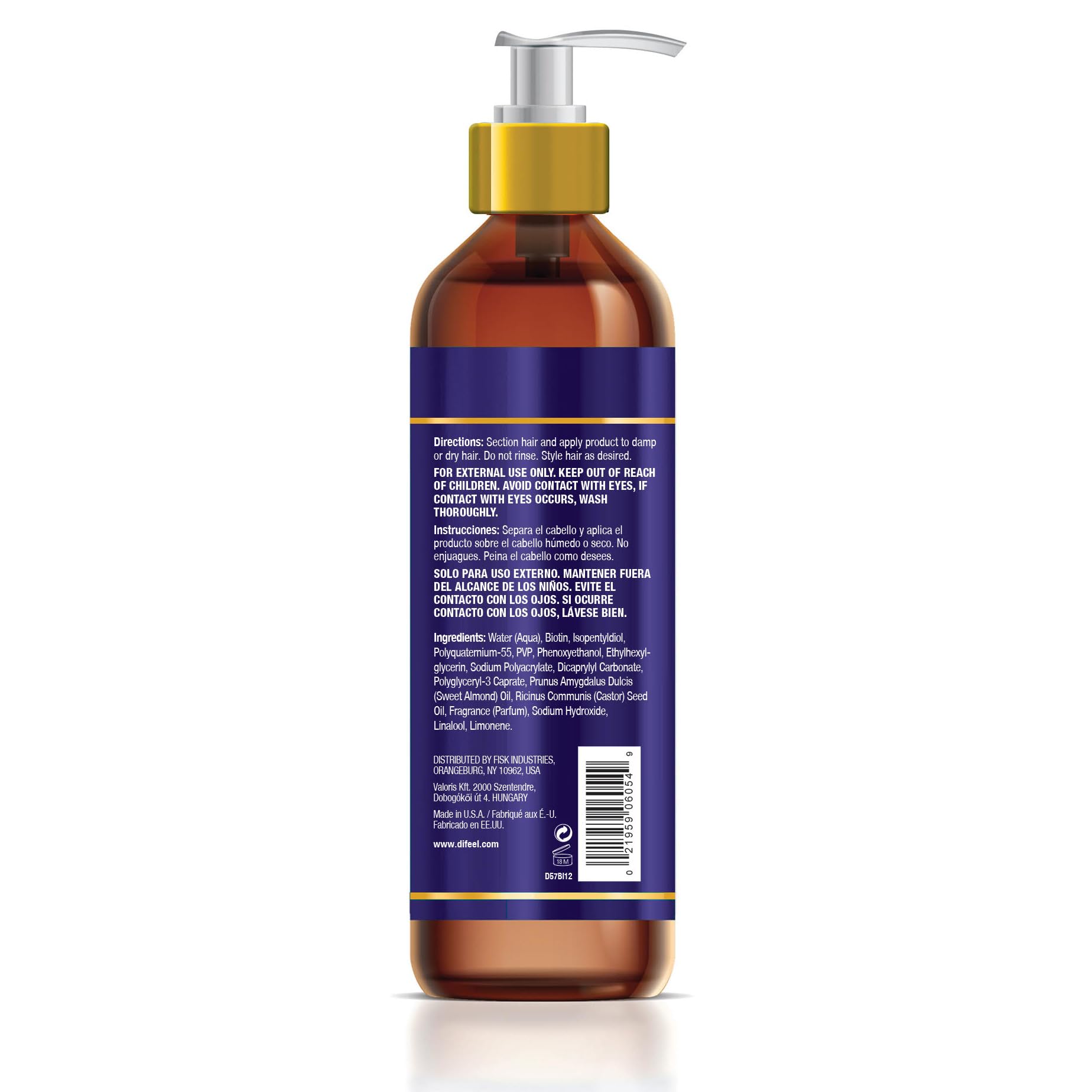 Texture close-up of Difeel Biotin Styling Cream for smooth application.