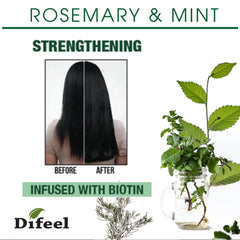 Difeel Elevated Rosemary Mint Conditioner packaging highlights USA-made design.