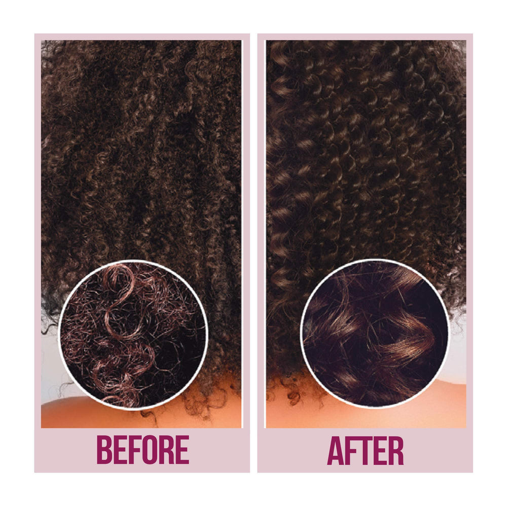 Difeel natural oil blend with biotin for nourished hair.