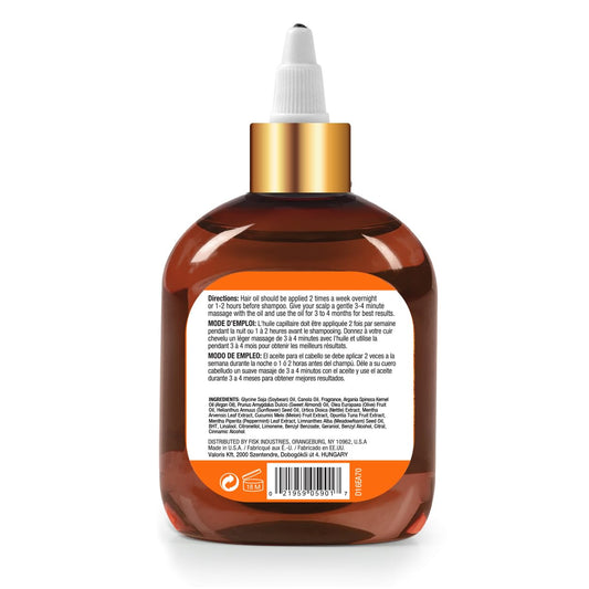 Close-up of dropper applying Difeel Argan Hair Oil for frizz control