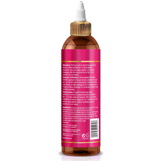 Difeel Rice Water Hair Oil dropper close-up highlighting lightweight texture for easy use.