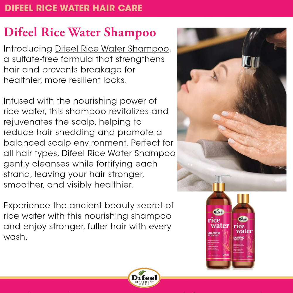 Difeel Rice Water Shampoo lather forming for smoother texture
