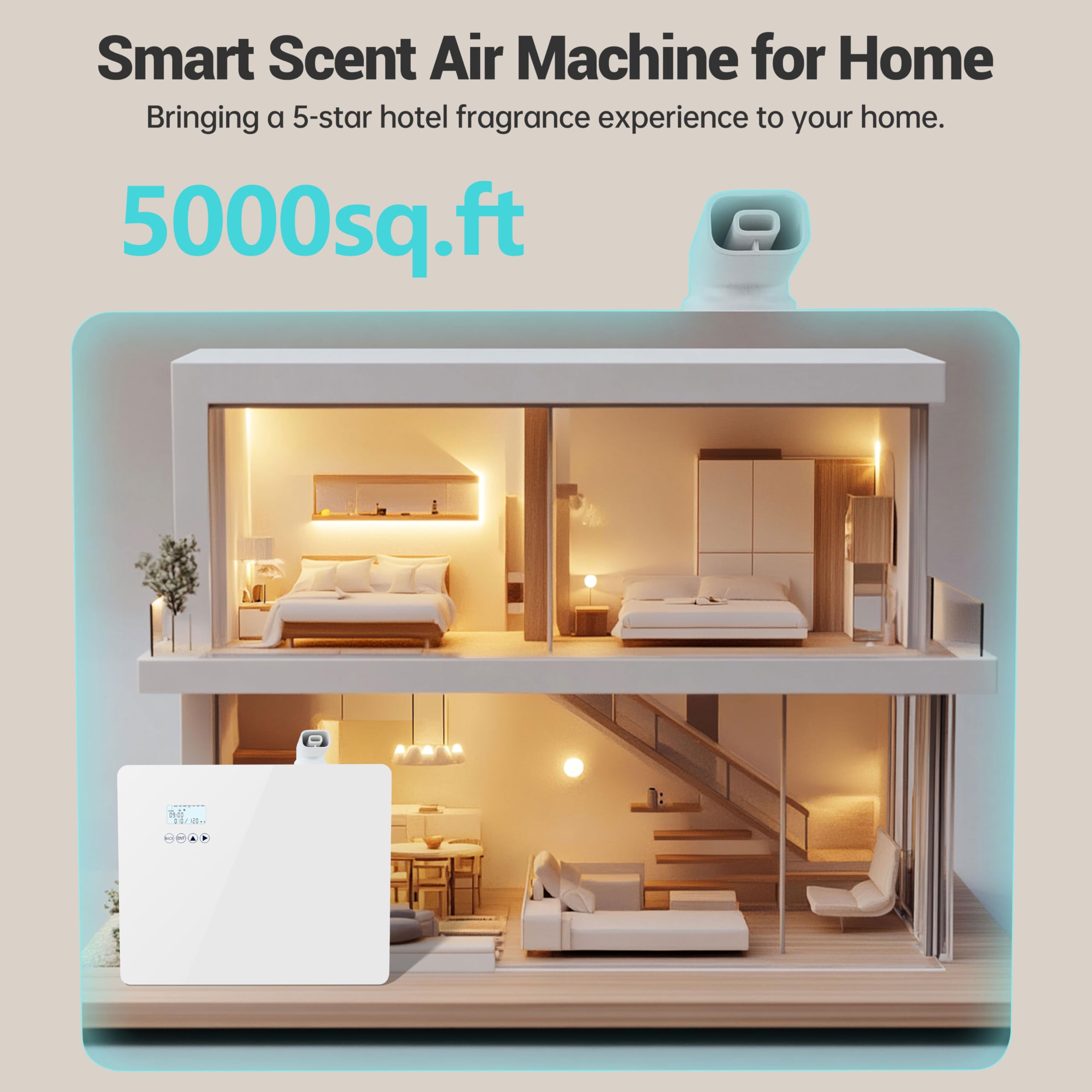 Wi-Fi and Bluetooth controlled smart diffuser with scheduling
