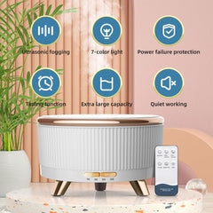 White diffuser displaying seven-color ambient LED lights