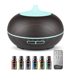 550ml large-capacity essential oil diffuser with 6-oil set