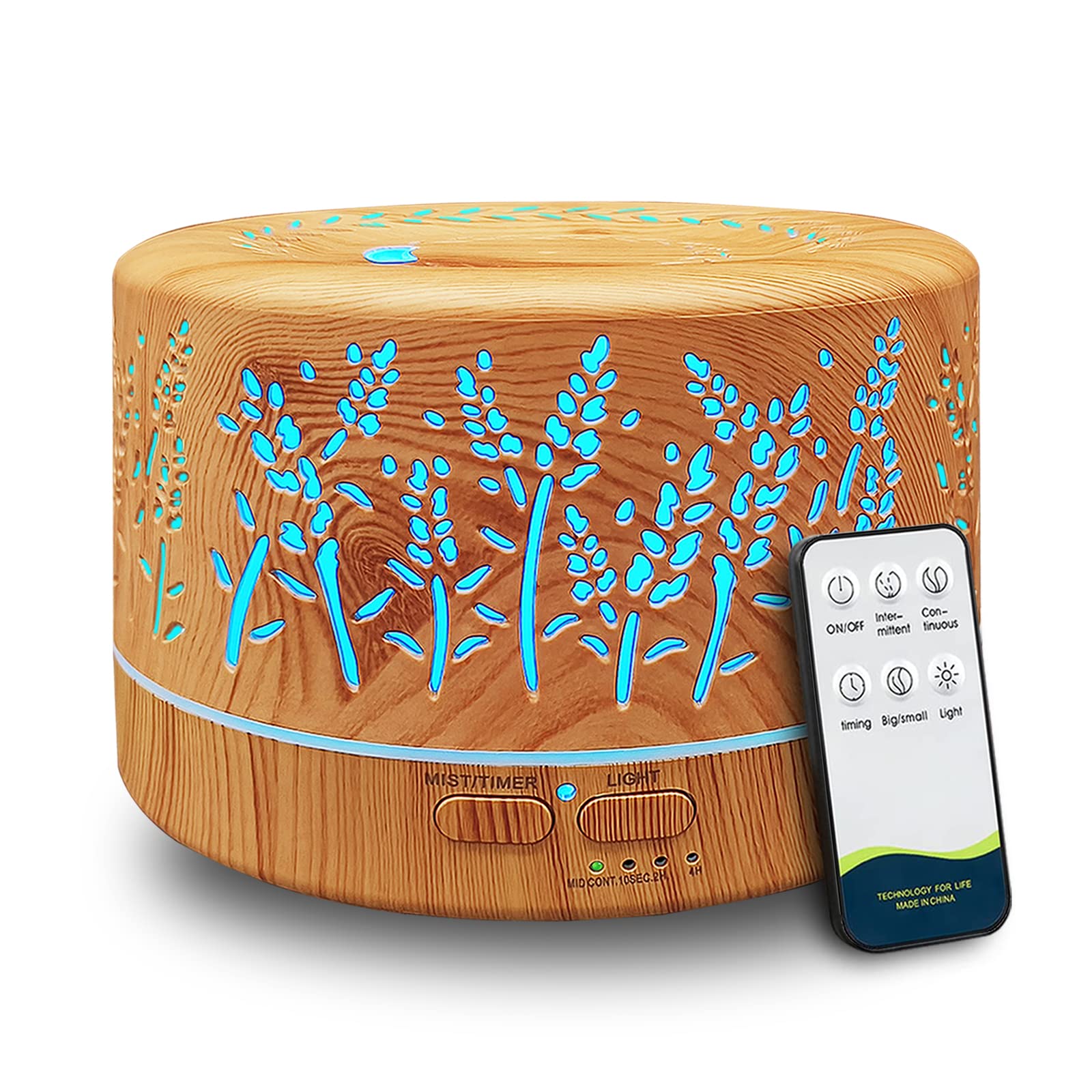 600ml large room essential oil diffuser with remote control