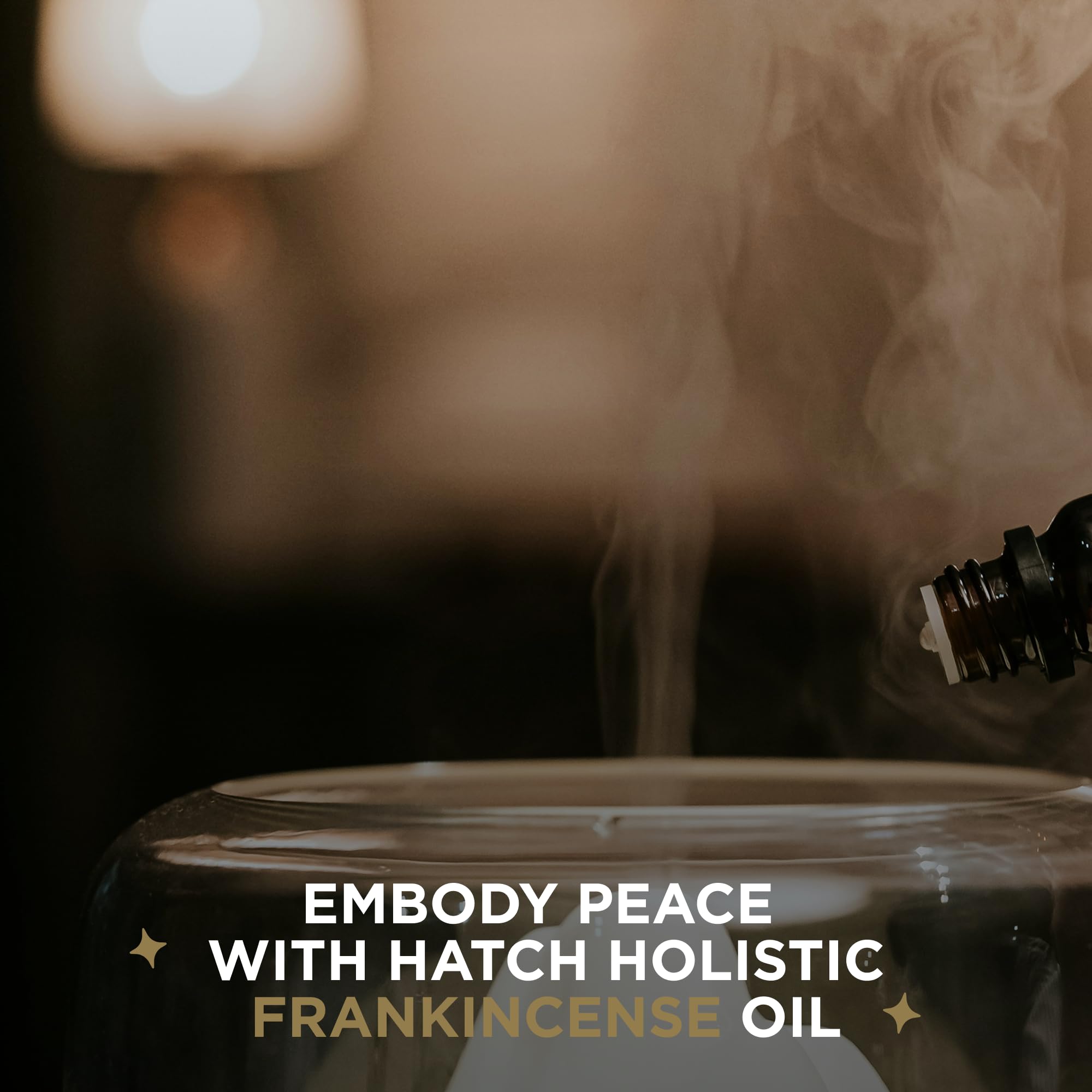 Relaxing aromatherapy setup with diffuser and bath using frankincense oil