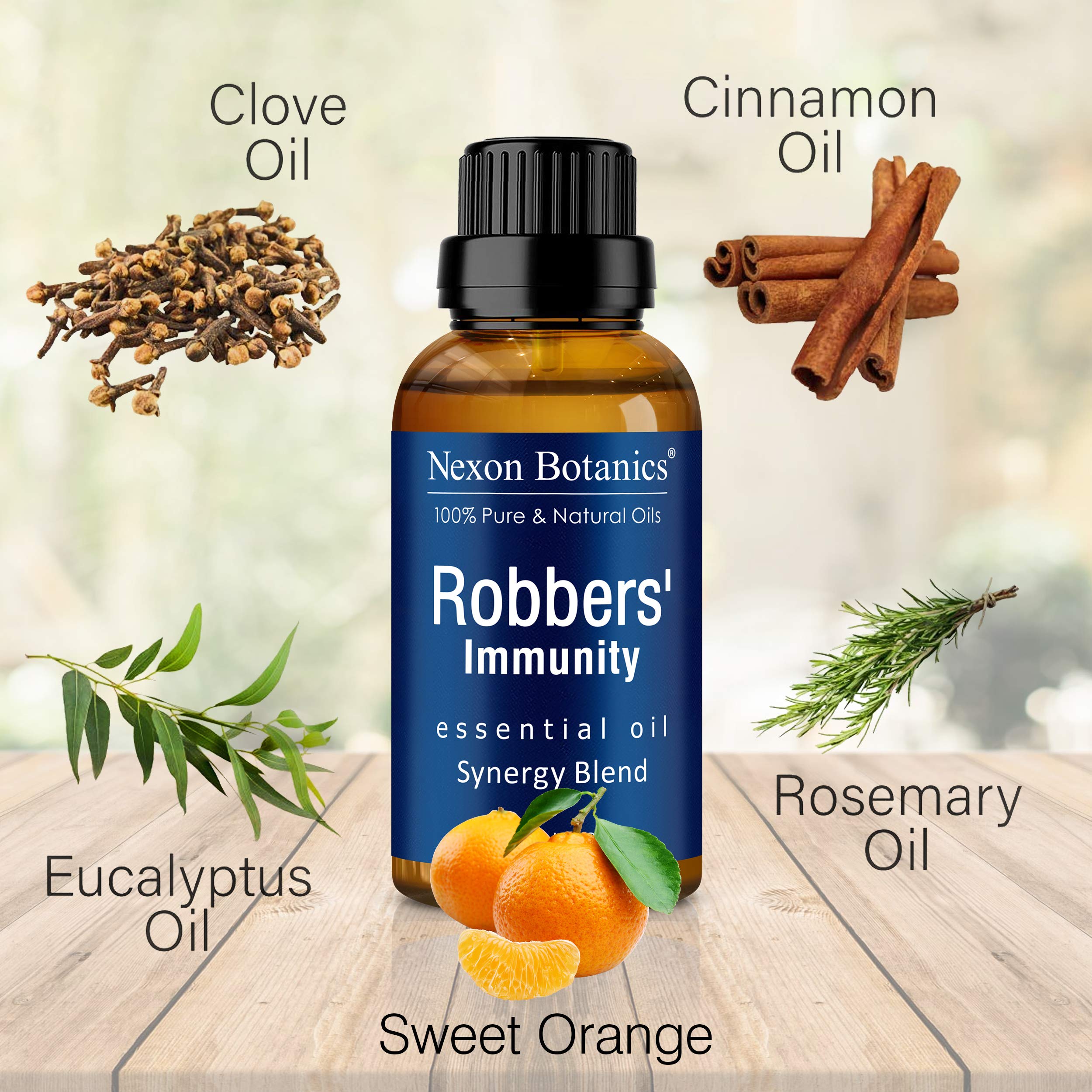 Aromatherapy diffuser with Robbers Immunity blend