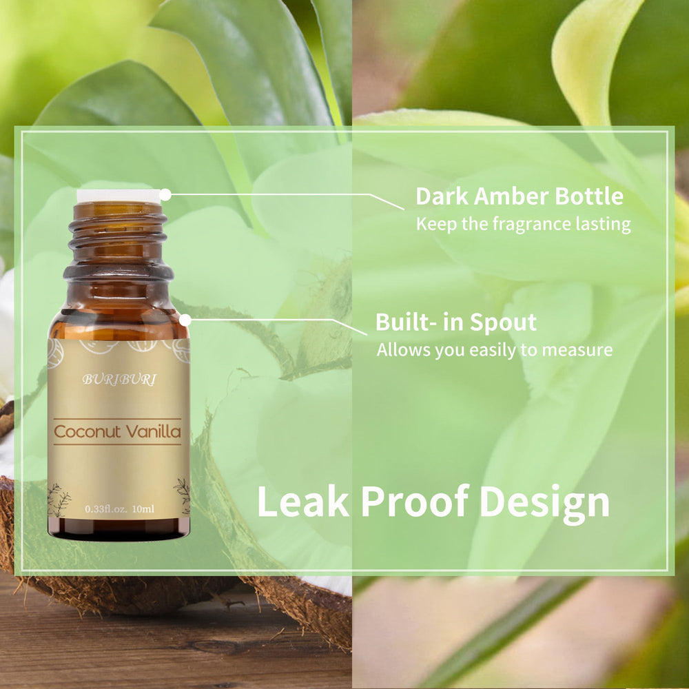 Diffuser aroma bottle of coconut vanilla essential oil