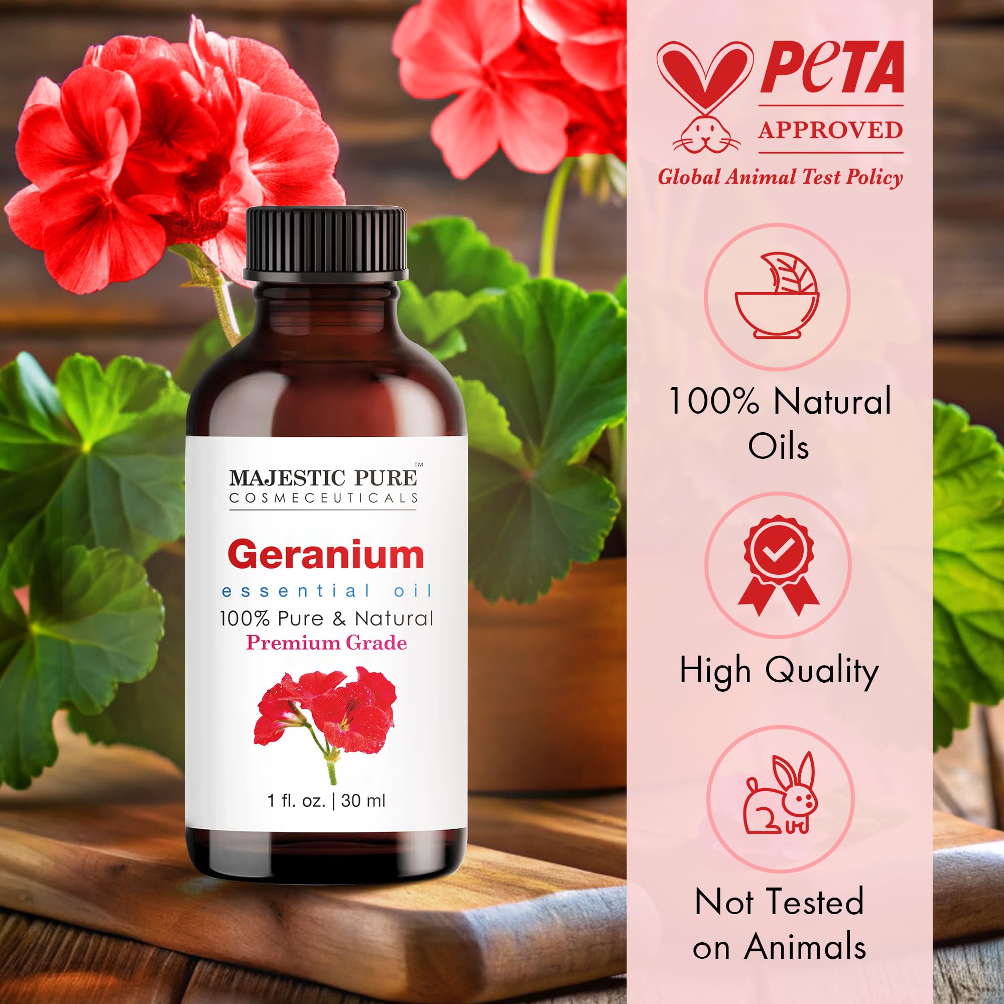 Diffuser and aromatherapy setup with Geranium Oil