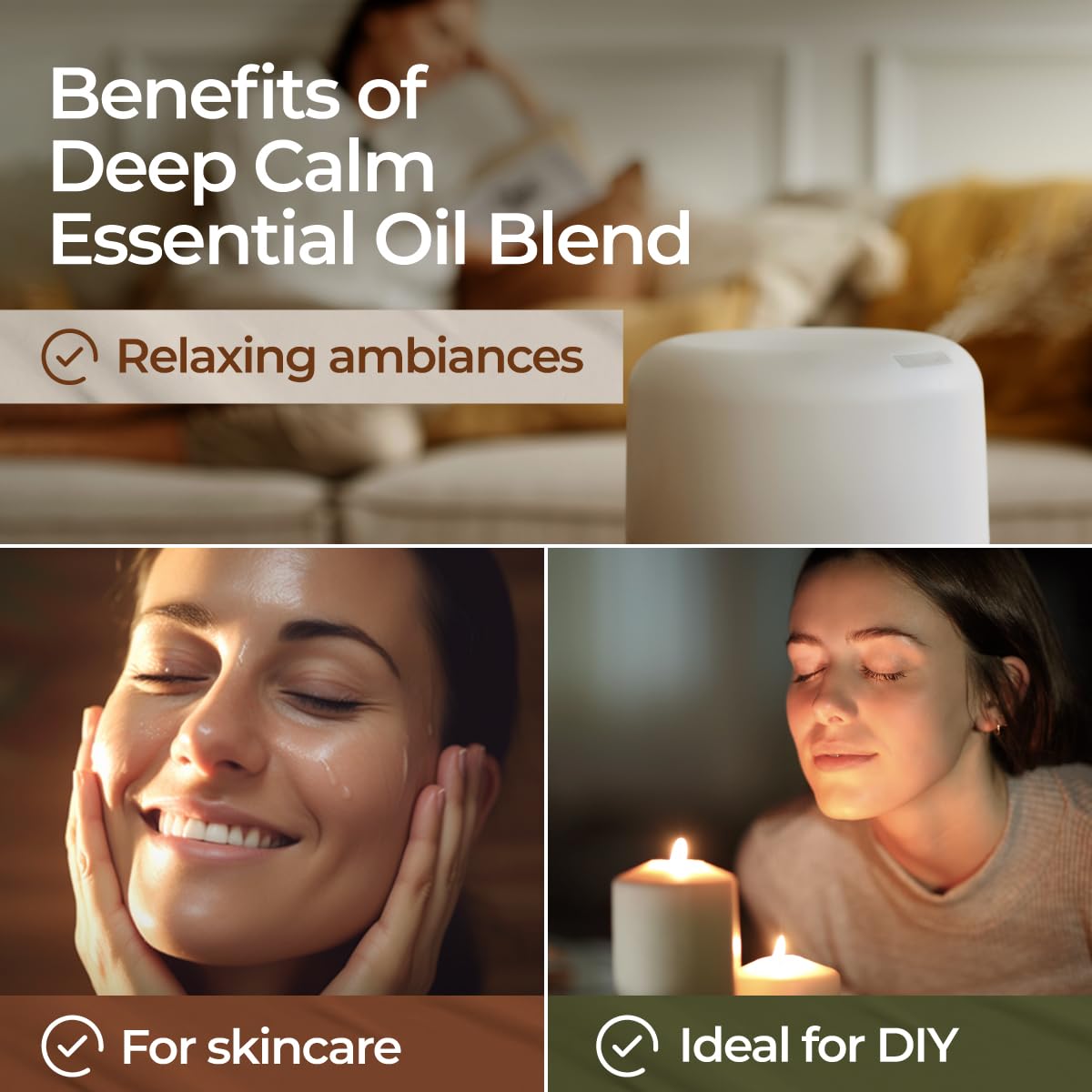 Aromatherapy diffuser setup with Deep Calm blend