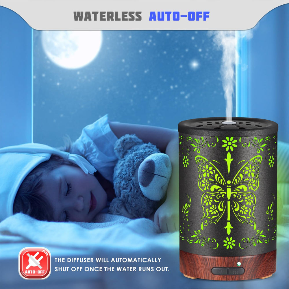 Safety feature: waterless auto-off on essential oil diffuser