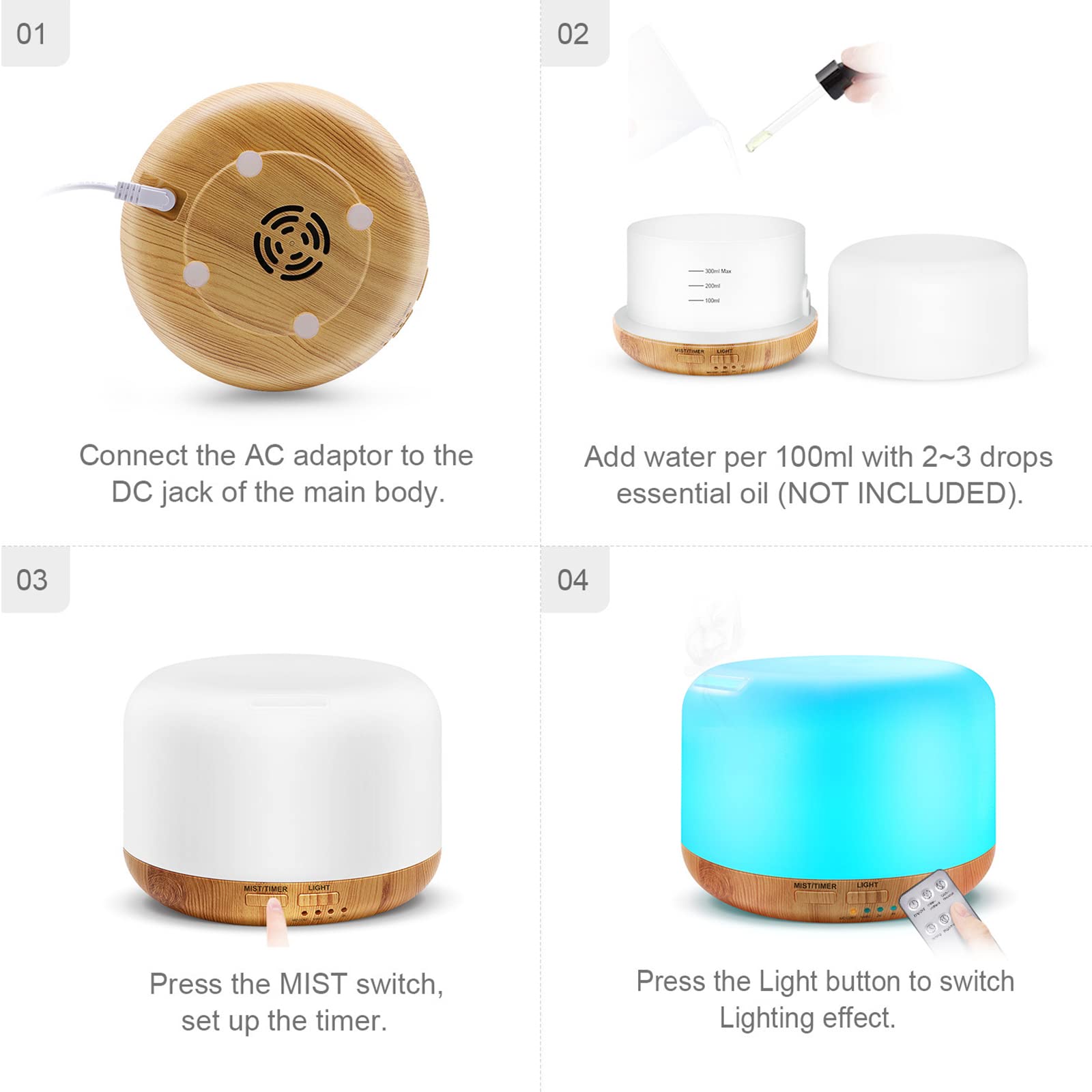 BPA-free diffuser with safe materials for baby rooms