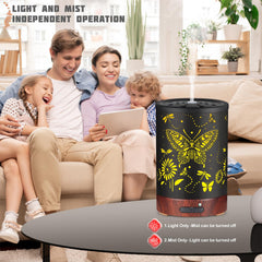 Diffuser displayed in bedroom and living room setups