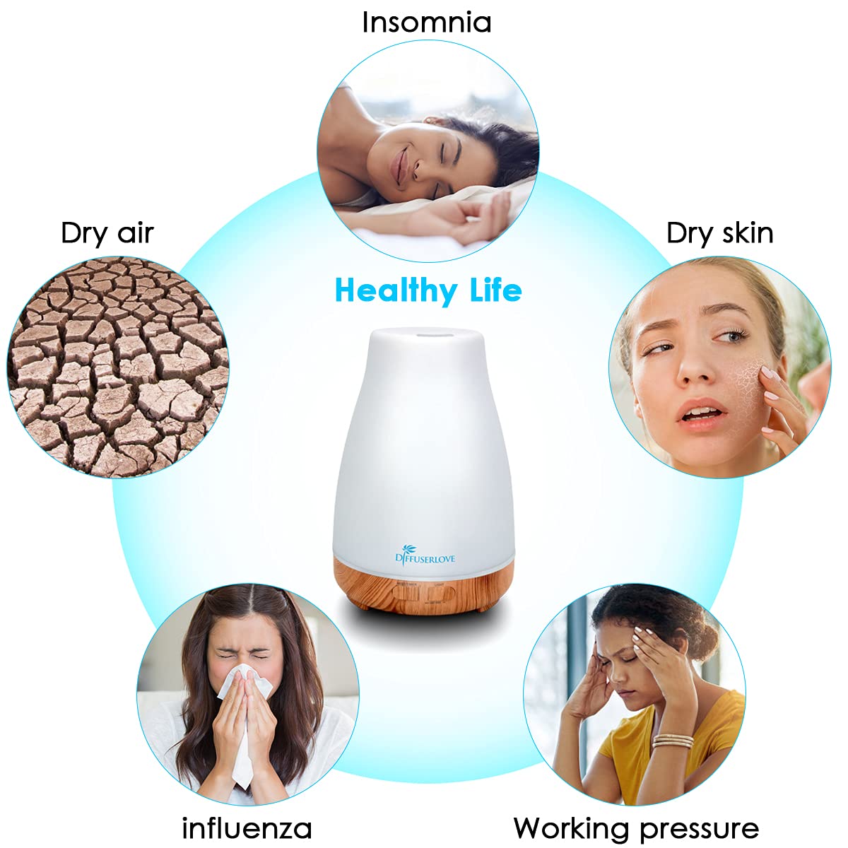 Diffuser in a bedroom setup