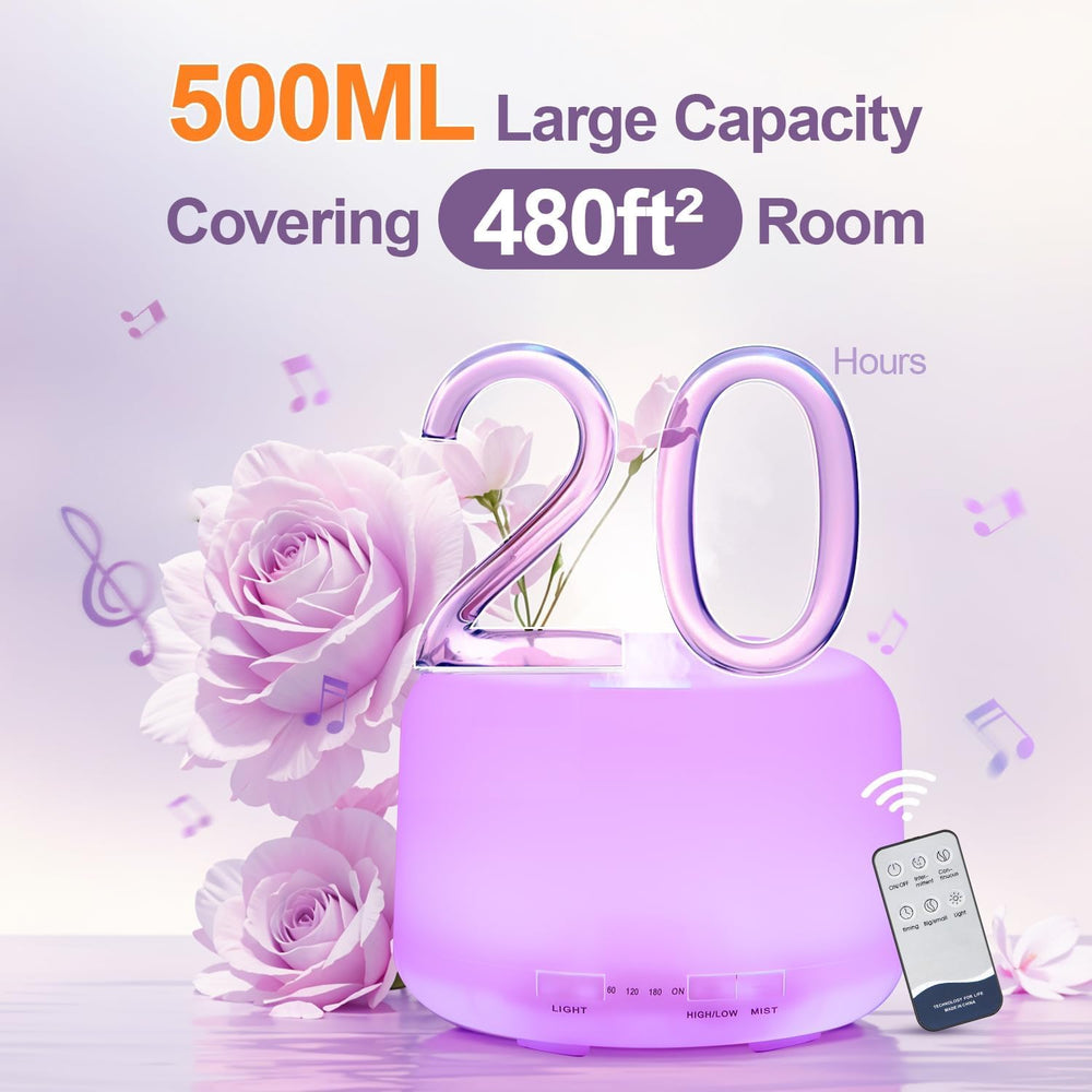 Aromatherapy diffuser with Bluetooth Hi-Fi speaker