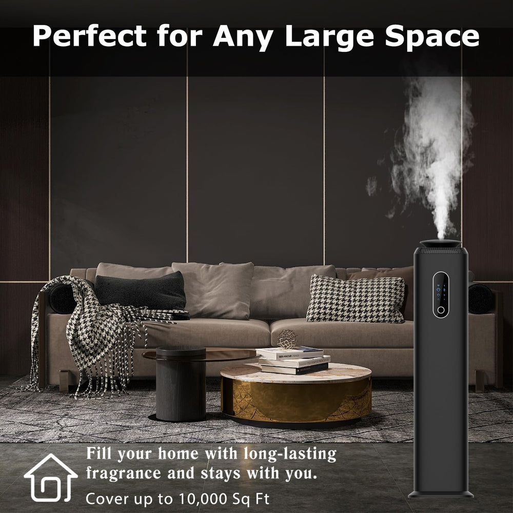 Diffuser illustrating coverage up to 10000 sq ft