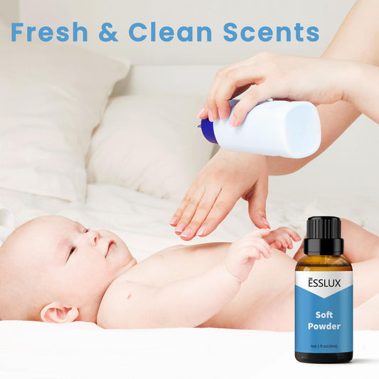 Diffuser fragrance oil for powdery fresh scent