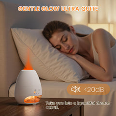 Diffuser placed in a cozy bedroom/office setting
