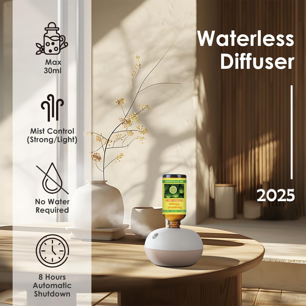 Diffuser shown in home, car, and office settings