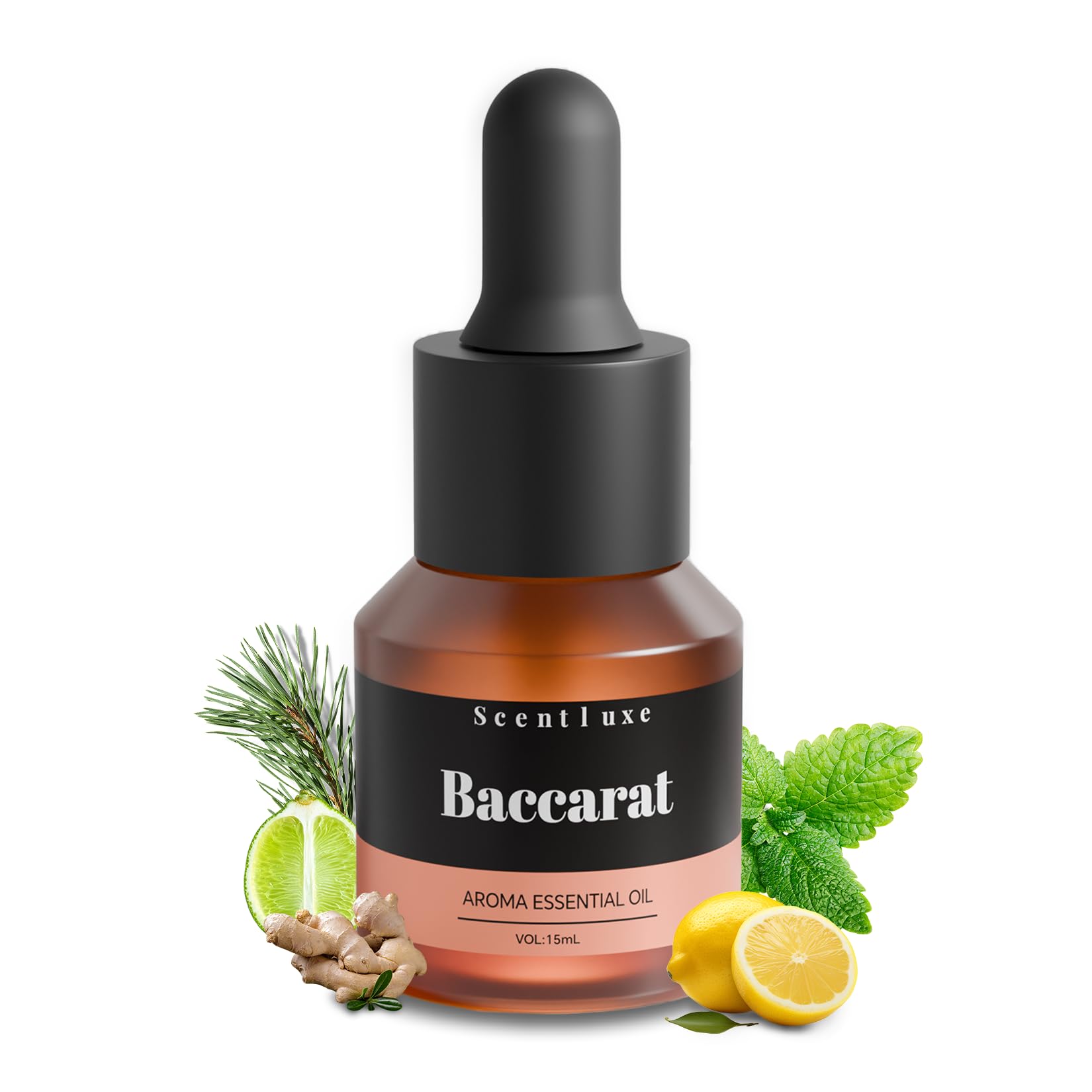 Baccarat-inspired hotel diffuser oil bottle close-up