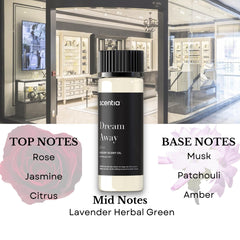 Diffuser oils showing floral and woody notes