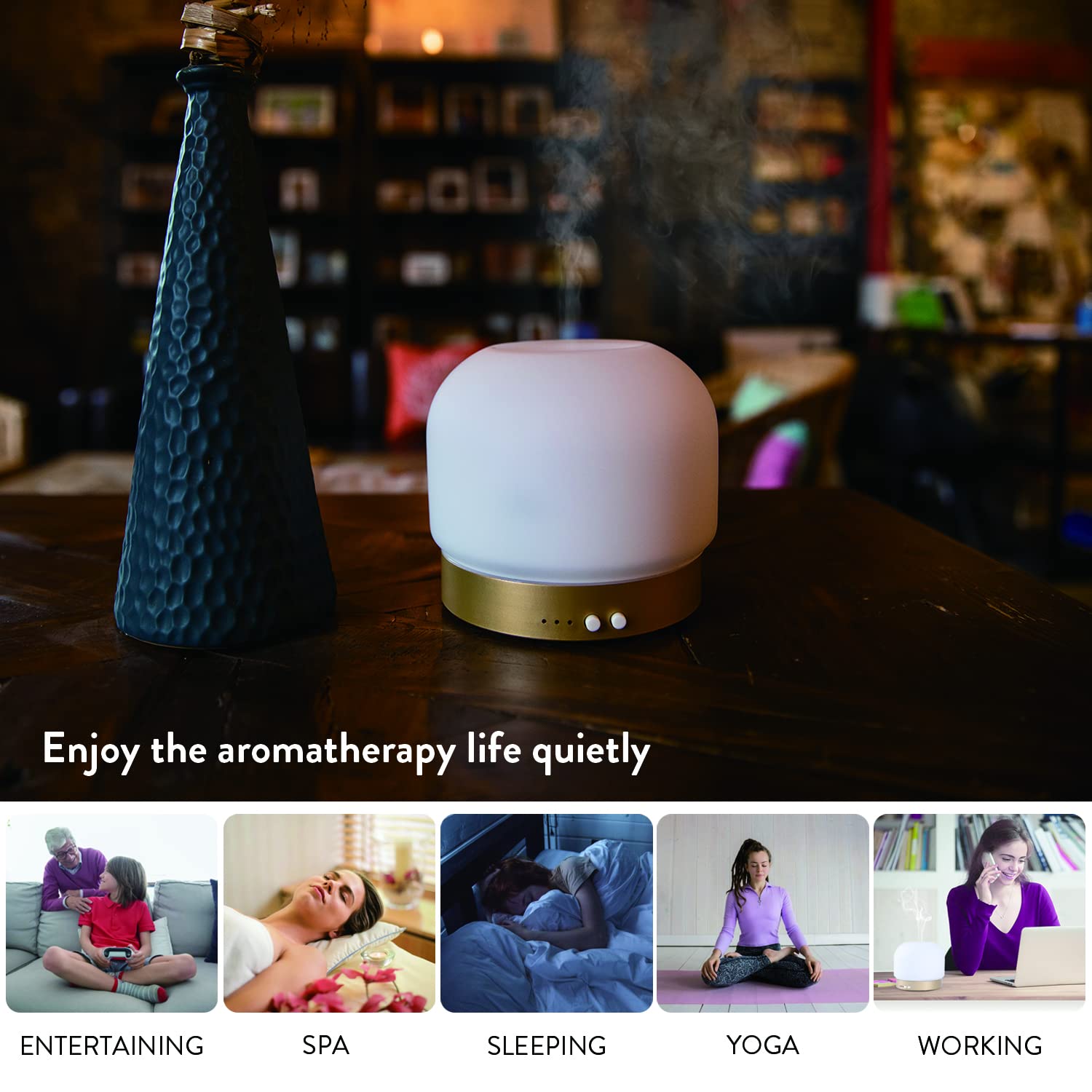 package contents: diffuser, power adapter, user manual