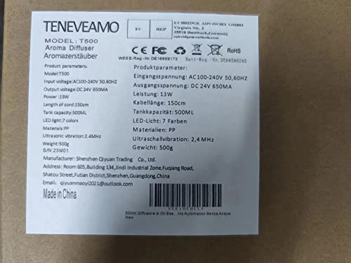 Package contents: diffuser and accessories