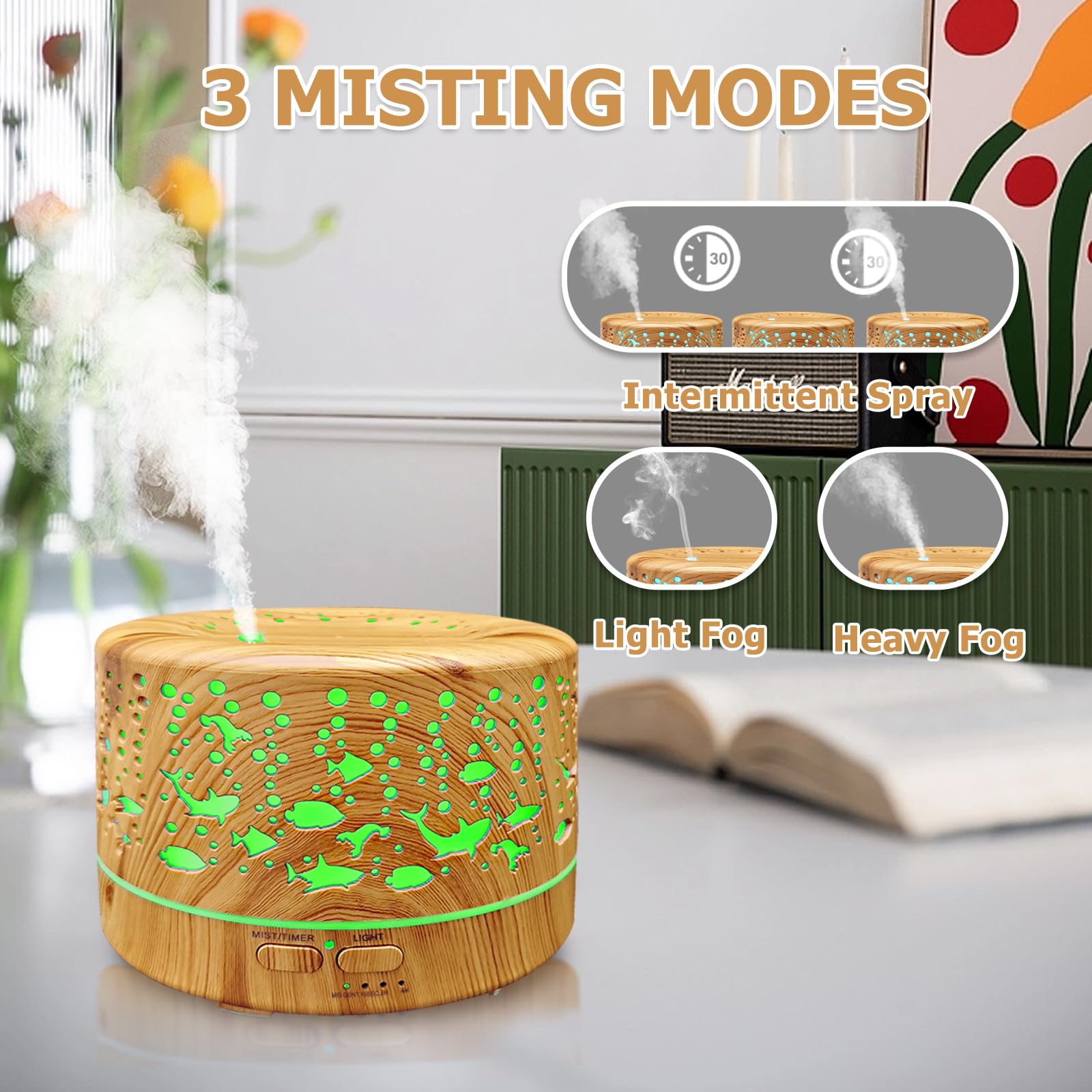 Gift-ready packaging for 600 ml essential oil diffuser
