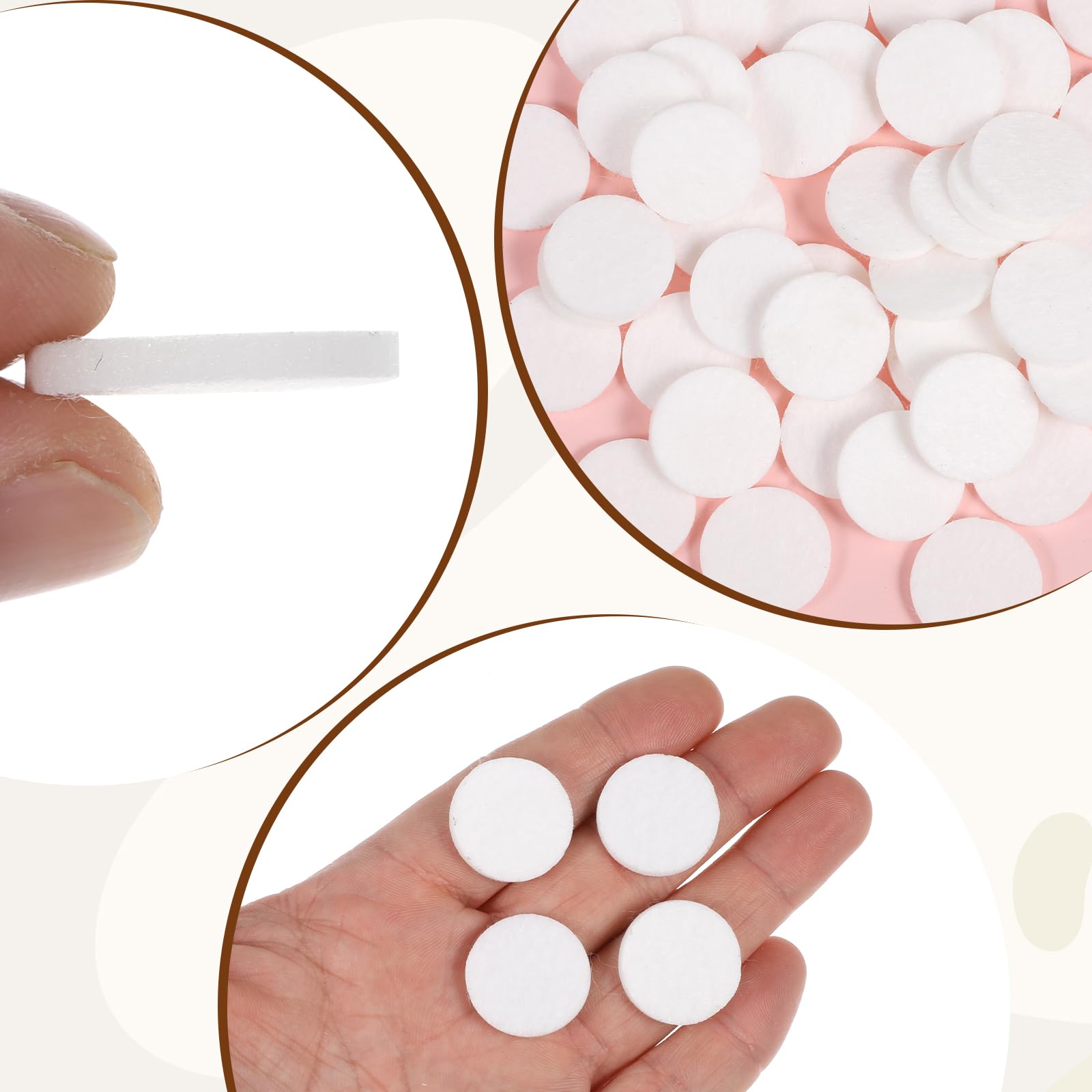 Fragrancy pads for bedrooms/offices, white, 1 inch round, 50pcs