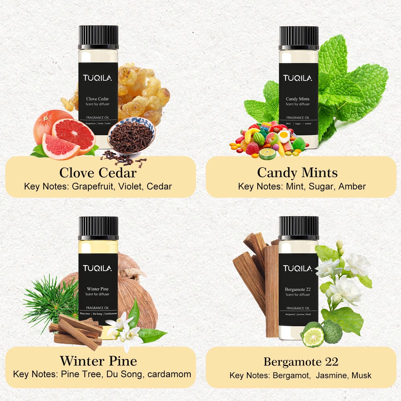 Hotel luxury waterless diffuser set – Clove Cedar scent bottle