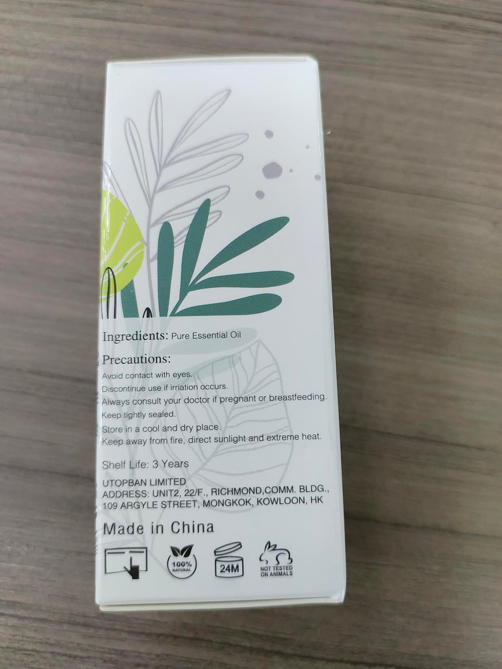 Lemon eucalyptus essential oil being used in a diffuser