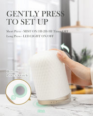 Ceramic diffuser with gold-painted base