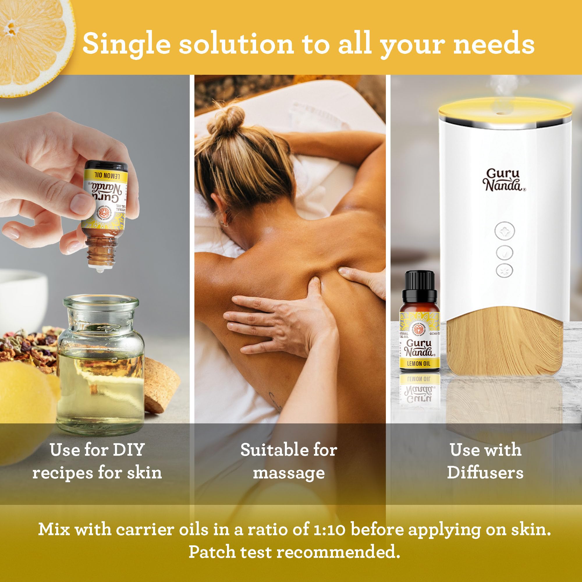 Ambient diffuser with lemon scent in a room