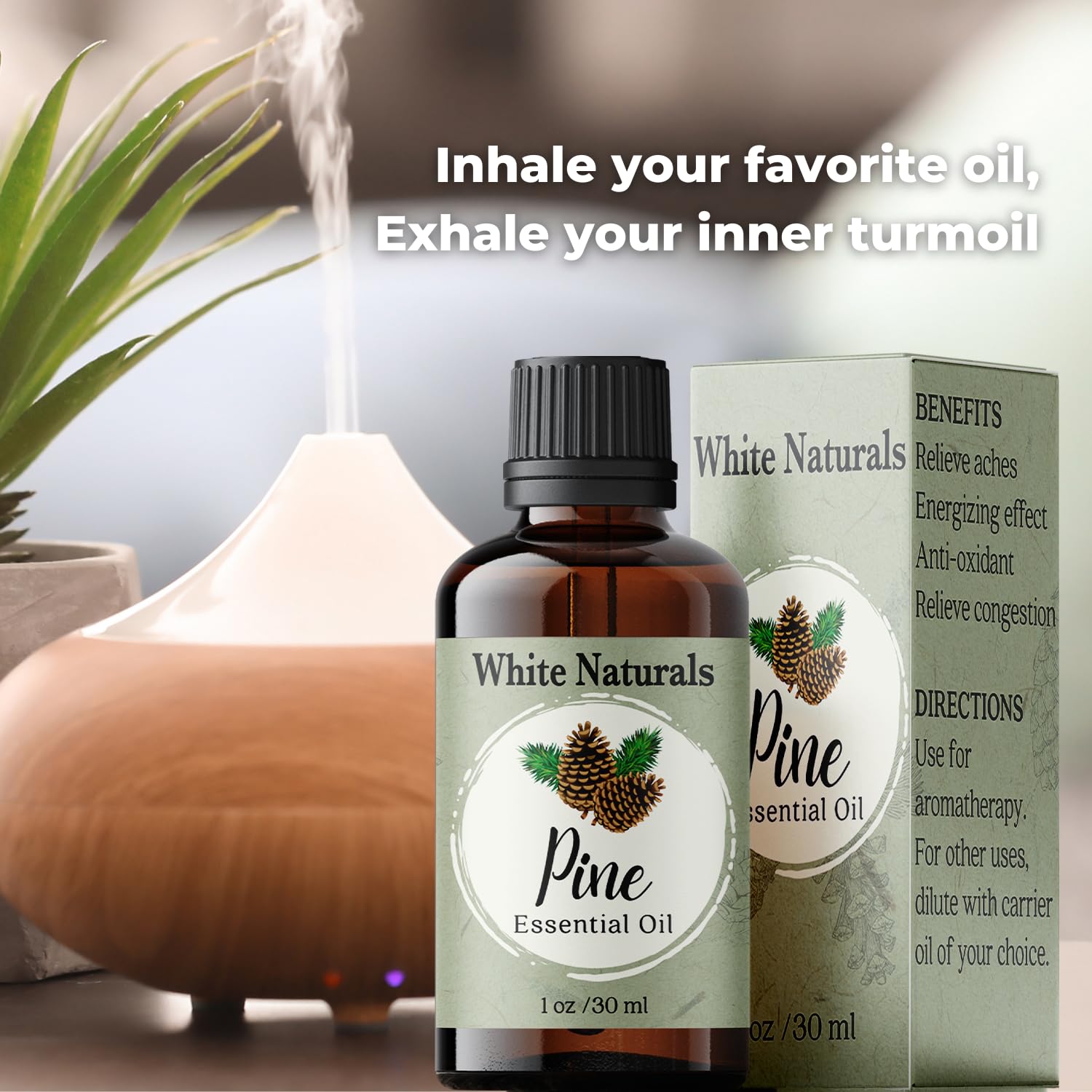 Diffuser displaying pine essential oil aroma
