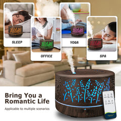 Diffuser with 3 mist modes and 2/4 hour timer