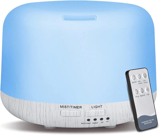 Remote-controlled 300ml aromatherapy diffuser in use
