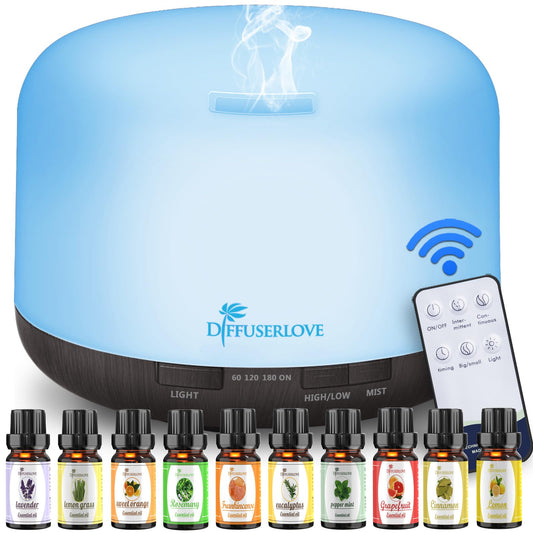 Diffuserlove 500ML essential oil diffuser - front view