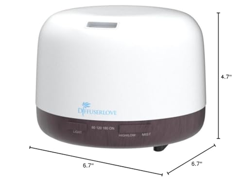 Diffuserlove 500ML essential oil diffuser - side view