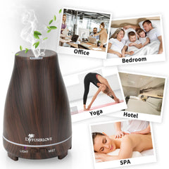 Diffuserlove placed in a bedroom and office setting