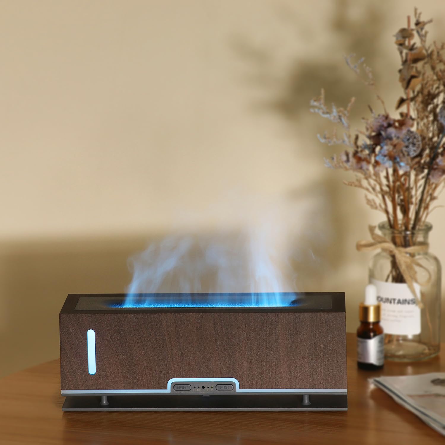 Close-up of flame LED in Diffuserlove 200ml diffuser